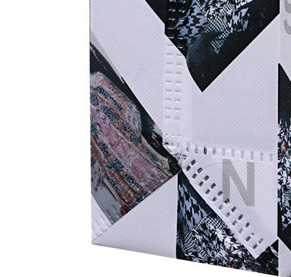 Non Woven Eco Bag Promotional Shopping Carry Bags Printing Recyclable Black And White Shopping Bag