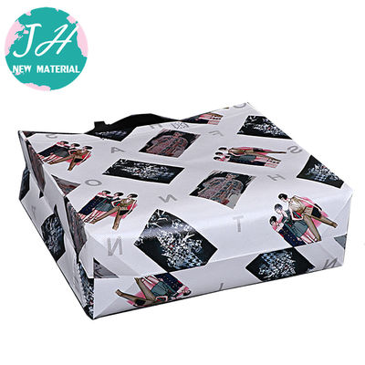 Non Woven Eco Bag Promotional Shopping Carry Bags Printing Recyclable Black And White Shopping Bag